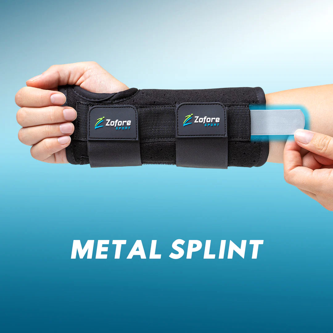  Carpal Tunnel Wrist Brace Support with 2 Straps and Metal Splint  Stabilizer - Helps Relieve Tendinitis Arthritis Carpal Tunnel Pain -  Reduces Recovery Time for Men Women - Left (S/M) 